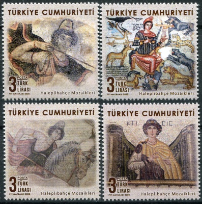 Турция. 2020. Мозаики из музея Халеплибахче, Урфа (Серия Почтовых марок. MNH OG)
