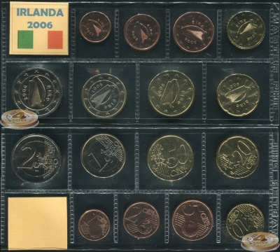 Ирландия. Набор евро (8 монет. 2 биметалла) 2006