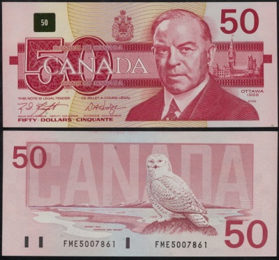 Канада. 50 долларов (Unc) 1988