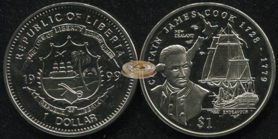 Либерия. 5 долларов. 1999 (Unc)