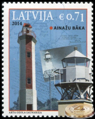 Латвия. 2014. Айнажский маяк (Почтовая марка. MNH OG)