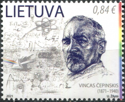 Литва. 2021. 150-летие со дня рождения Винцаса Чепинскиса (Почтовая марка. MNH OG)