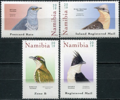 Намибия. 2019. Кукушки (Cuculidae) (Серия. MNH OG)