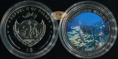 Палау. 1 доллар. 2008 (Proof. Эмаль)