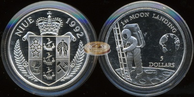 Ниуэ. 5 долларов. 1992 (Proof. Серебро)
