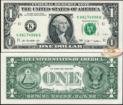 США. 1 доллар (Unc) 2009.K