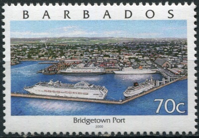 Барбадос. 2002. Порт Бриджтаун (Почтовая марка. MNH OG)