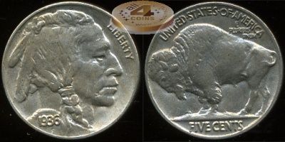 США. 5 центов. 1936 (aUnc+)