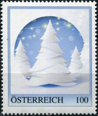 Австрия. 2022. Рождество. Зимний лес (Почтовая марка. MNH OG)