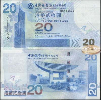 Гонконг. 20 долларов (Unc) 2009