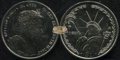Британские Виргинские о-ва. 1 доллар. 2002 (Unc)