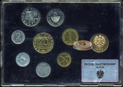 Австрия. Официальный набор (8 монет) 1986