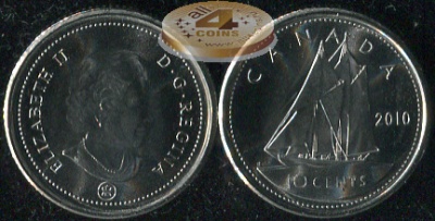Канада. 10 центов. 2010 (Unc)