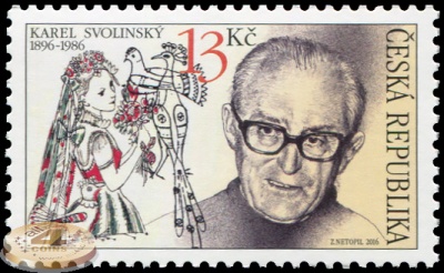 Чехия. 2016. Карел Сволински (1896-1986) (Почтовая марка. MNH OG)