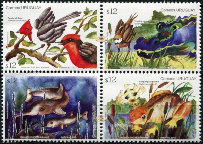 Уругвай. 2012. Животные Уругвая (Квартблок. MNH OG)