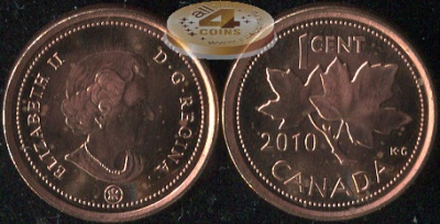 Канада. 1 цент. 2010 (Unc)