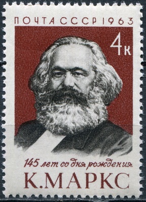 СССР. 1963. 145-летие со дня рождения Карла Маркса (1818-1883) (Почтовая марка. MNH OG)
