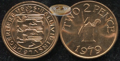 Гернси. 2 пенса. 1979 (Unc)