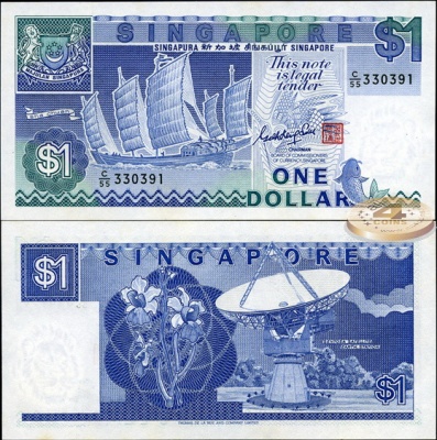 Сингапур. 1 доллар (Unc) 1987
