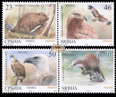 Сербия. 2016. Фауна (Серия. MNH OG)