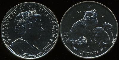 Остров Мэн. 1 крона. 2007 (Unc)