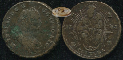 Священная Римская империя (Венгрия). 1 полтура. 1763 (aVF)