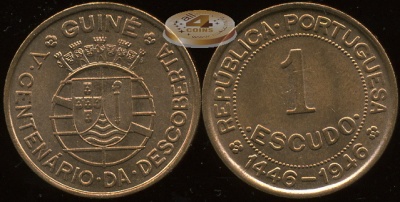 Гвинея (португальская). 1 эскудо. 1946 (Unc)