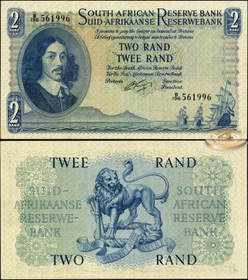 ЮАР. 2 ранда (Unc) 1962-65