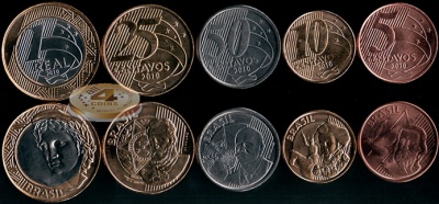 Бразилия. Набор №10 (5 монет. 1 биметалл) 2010