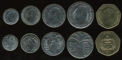Самоа. Набор №1 (5 монет) 2000-2010