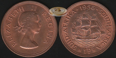 Южная Африка. 1 пенни.1956 (Gem BU)
