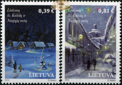 Литва. 2016. Рождество и Новый год (Серия. MNH OG)