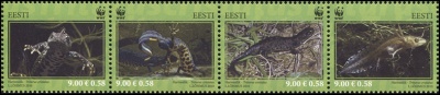Эстония. 2010. Гребенчатый тритон (Серия. MNH OG)