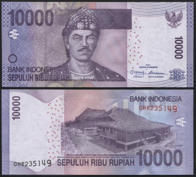 Индонезия. Банкнота 10000 рупий. 2011/2005. Unc. Бумага. Кат# P.150b