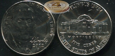 США. 5 центов. 2012.D (Unc)