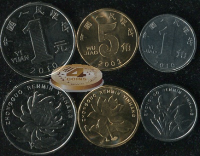 Китай. Набор №5 (3 монеты) 2002-10