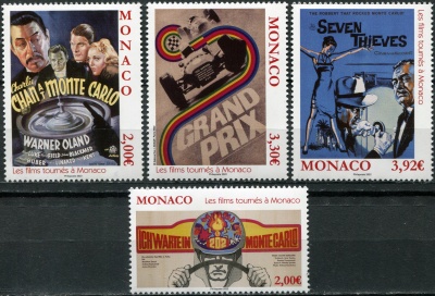 Монако. 2022. Фильмы, снятые в Монако (Серия Почтовых марок. MNH OG)
