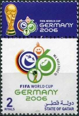 Катар. 2006. Чемпионат мира по футболу, Германия (2006) (Сцепка. MNH OG)