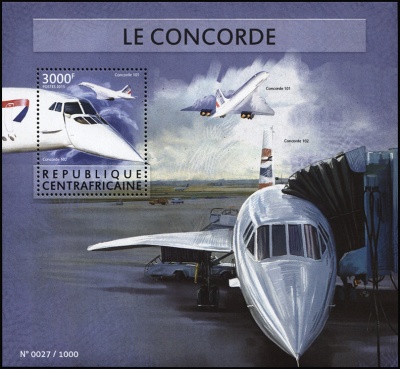Центральноафриканская респ.. 2015. Конкорд (Блок. MNH OG)