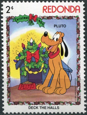 Редонда. 1983. Рождество: Персонажи Уолта Диснея (3) (Почтовая марка. MNH OG)