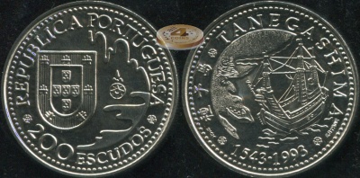 Португалия. 200 эскудо. 1993 (Unc)