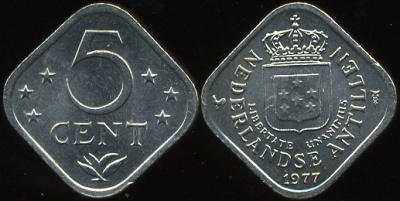 Нидерландские антиллы. 5 центов. 1977 (Unc)