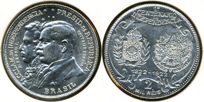 Бразилия. 2000 рейс. 1922 (Серебро)