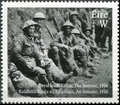Ирландия. 2016. Сотая годовщина битвы на Сомме (Почтовая марка. MNH OG)
