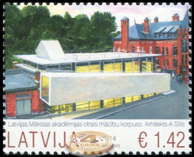 Латвия. 2014. Академия Искусств Латвии (Почтовая марка. MNH OG)