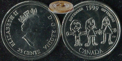 Канада. 25 центов. 1999 (Unc)