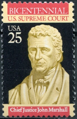 США. 1990. 200-летие Конституции. Верховный суд США (Почтовая марка. MNH OG)
