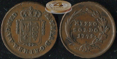 Италия (Милан). 1/2 сольдо. 1779 (aXF)