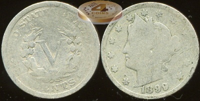 США. 5 центов. 1899 (G)