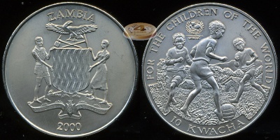 Замбия. 10 квача. 2000 (Unc)